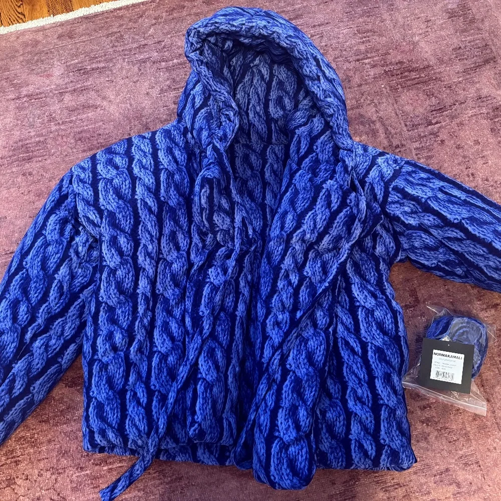 Brand New NORMA KAMALI - Hooded Sleeping Bag Coat Short - Picture 4 of 8